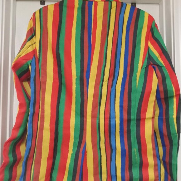 Lars Amadeus Rainbow Blazer Small 100% Polyester - Picture 2 of 5